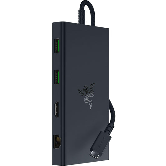 Razer USB-C Dock, 11-in-1 Portable Travel Hub, 85W, Black