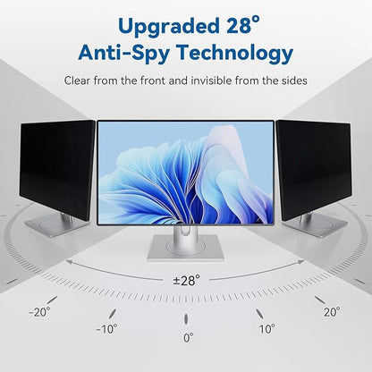 IPROKKO [2-Pack] 31.5 Inch Computer Privacy Screen Filter for 16:9 Widescreen Monitor, Removable 31.5in Anti Blue Light Glare Privacy Shield, Anti Spy Security Protector for Hp Dell Asus Acer Samsung