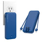 Nusyddy Portable Charger 10000mAh Fast Charging w/Built-in Wall Plug White