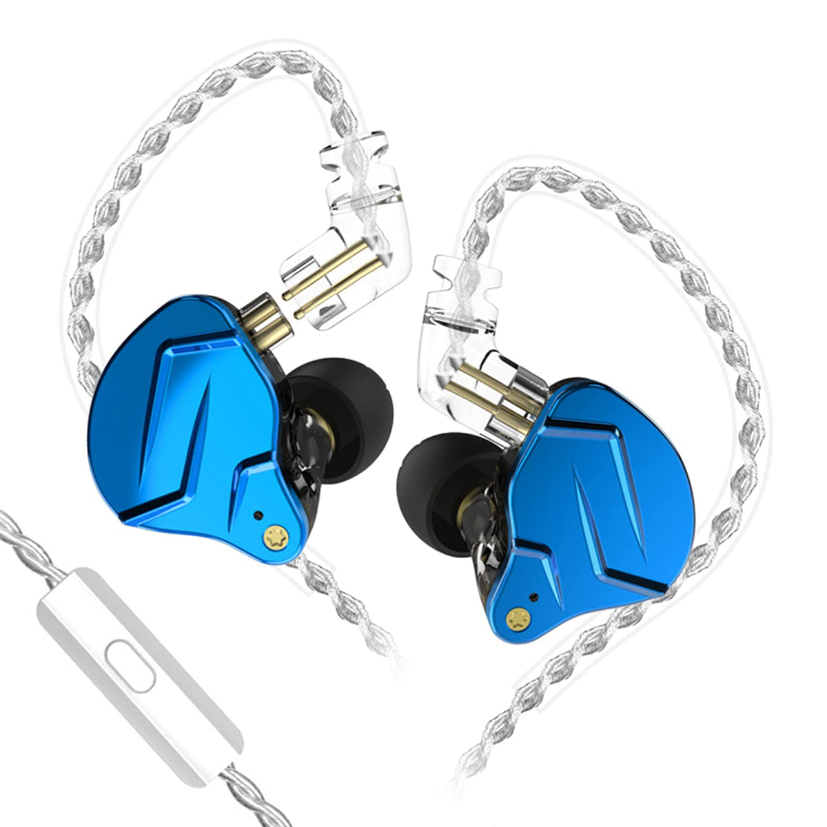 KZ ZSN Pro Dual Drivers 1BA 1DD in Ear Earphones HiFi Power Bass Earbuds Headphones High Clarity Sound Wired Earphones with Detachable Cable for Audiophile Musician
