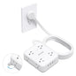 TROND Surge Protector Power Strip with USB, Ultra Thin Flat Plug 10ft Extension Cord 1625W, 3 USB-A & 1 USB-C, 8AC Outlets 1440J Surge Protection Wall Mount for Home Office Dorm Room Essentials, White