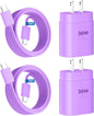 Phone 16 15 Charger,30W USB C Fast Charger Block & 10FT Long C to C Fast Charging Cable Cord for Phone 16 15/16 15 Pro Max/ 16 15 Plus/ 15 Mini,Pro 12.9/11 inch,10th Gen,Samsung Galaxy S24Ultra,Purple