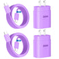 Phone 17 16 15 Charger Fast Charging,30W USB C Phone 17 16 15 Pro Max Charger Block &10FT Long Type C Cable Cord for i.Phone 17/17 Air/17 Pro/17 Pro Max/16/16 Plus/16 Pro Max/15/15 Pro Max,Purple