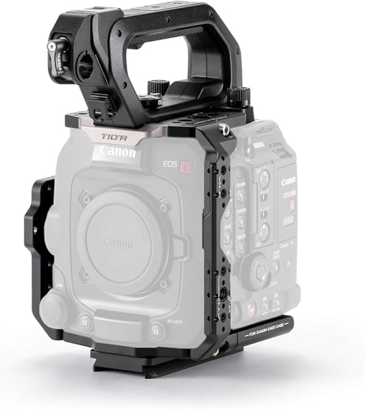 Tilta Camera Cage Kit for Canon C400 | Mounts via Arri Rosette, NATO Rail, 3/8"-16 & 1/4"-20 | Includes Full Cage, Quick Release Bottom Plate, Rear Accessory Plate + More (Base Kit)