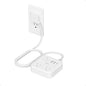 Extension Cord with Multiple Outlets 5 FT, TESSAN Small Flat Plug Power Strip with 3 USB (1 USB C) and 3 AC, Surge Protector Charging Station for Office, School, Dorm Room Essentials, White