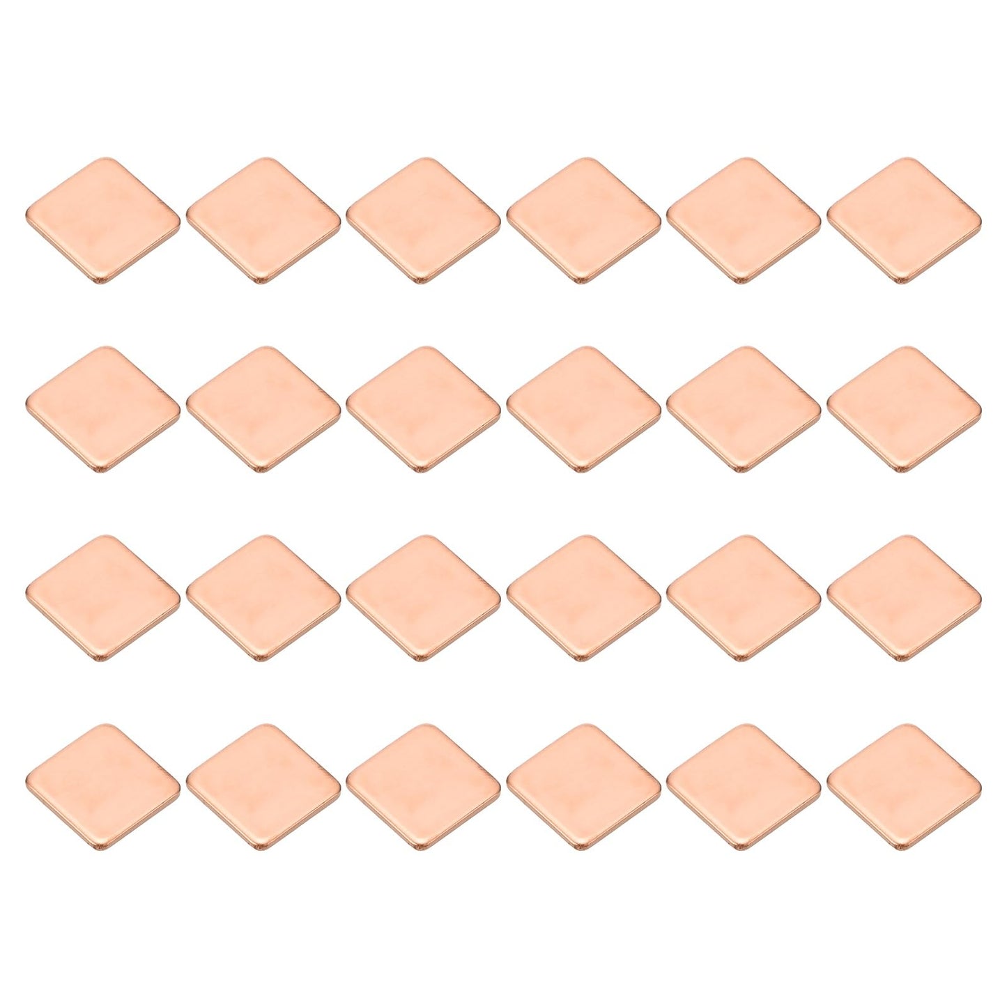 PATIKIL Copper Heatsink Pad Shims, 24 Pcs 15x15x1.5mm Copper Pad Shim IC Chipset GPU CPU Thermal Heatsink for Cooling Laptop Desktop Computer