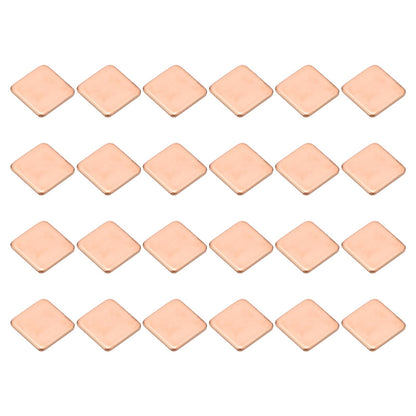 PATIKIL Copper Heatsink Pad Shims, 24 Pcs 15x15x1.5mm Copper Pad Shim IC Chipset GPU CPU Thermal Heatsink for Cooling Laptop Desktop Computer
