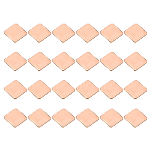 PATIKIL Copper Heatsink Pad Shims, 24 Pcs 15x15x1.5mm Copper Pad Shim IC Chipset GPU CPU Thermal Heatsink for Cooling Laptop Desktop Computer