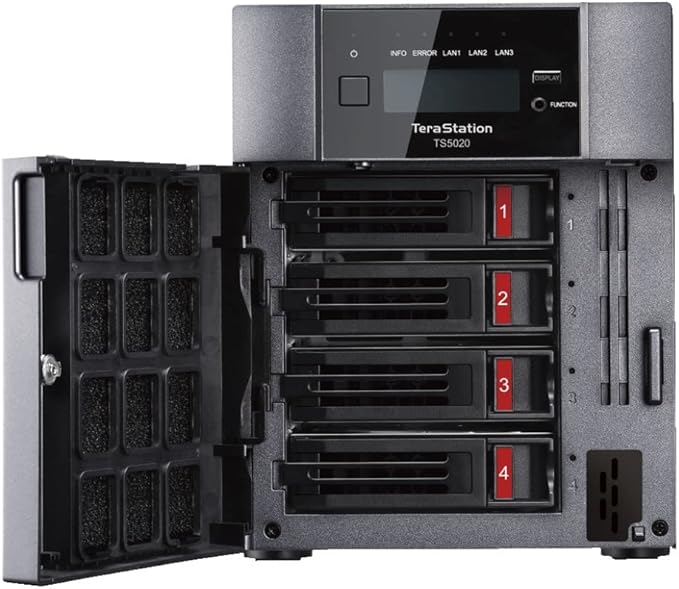 BUFFALO TeraStation 5420DN 4-Bay Business Desktop NAS 16TB (2x8TB) with Hard Drives Included RAID iSCSI Network Storage File Server
