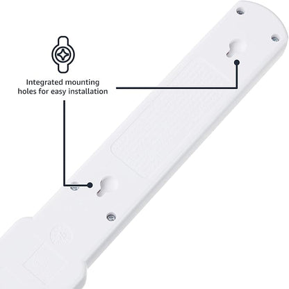 Amazon Basics Surge Protector Power Strip, 6-Outlet with 200J Protection, 2ft Extension Cord, Rectangle, White (2 Pack)