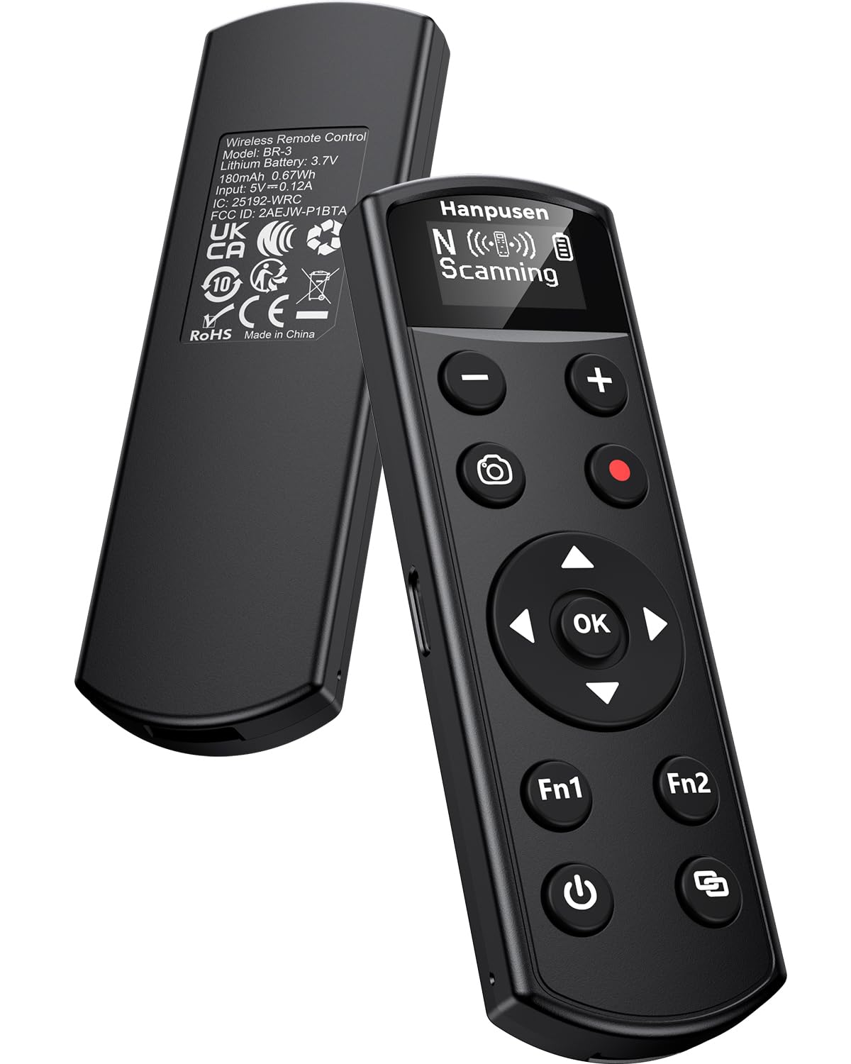 for Canon Camera Remote Control, Hanpusen Rechargeable Wireless Shutter Release with OLED Screen for R50/G7X Mark III/R8/R5/R/RP/R50 V/R10/R5 Mark II/M50/M200/6D Mark II/M6 Mark II, Replace BR-E1