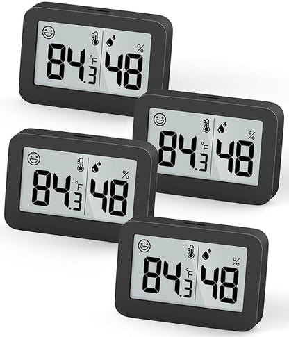 DOOMAY Mini Hygrometer Indoor Thermometer, Humidity Gauge with ℃/℉ Switch, Humidity Meter Digital Temperature Monitor for Greenhouse Babyroom Cellar Reptile Incubator Closet (4)