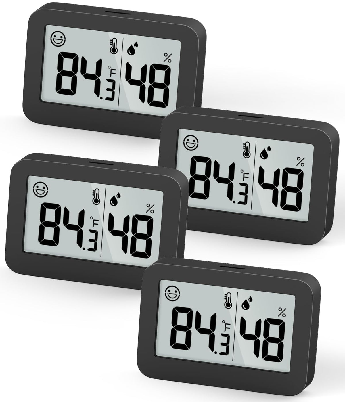 DOOMAY Mini Hygrometer Indoor Thermometer Digital Humidity Monitor 2-Pack