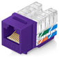 Everest 90 Degree RJ45 Cat6A Keystone Jacks Slim Profile 20-Pack Yellow