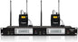 UHF Dual Wireless in-Ear Monitor System with Earphone, Metal Wireless IEM System, Sturdy Bodypack Receiver, 80 Adjustable Frequencies,164ft Range, Ideal for Stage & Studio (2 Bodypack)