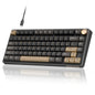 RK ROYAL KLUDGE R75 Mechanical Keyboard Wired with Volume Knob, 75% Custom Gaming Keyboard Gasket Mount RGB Backlit with Software, Cherry Profile, Hot Swappable Silver Switch, PBT Keycaps