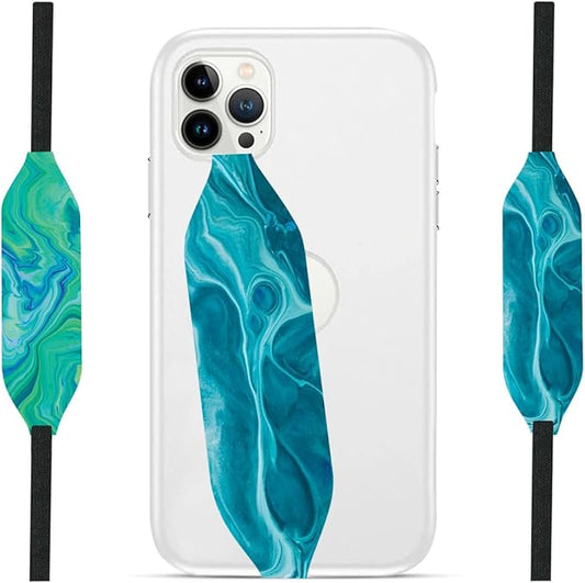 Switchbands Aesthetic Color Phone Grip Strap – 2 Pack – Reversible Elastic Strap, Adhesive-Free, Ergonomic Hand Support, Anti-Theft Strap, Wireless Charging Compatible, Universal Fit – Ripple Opal