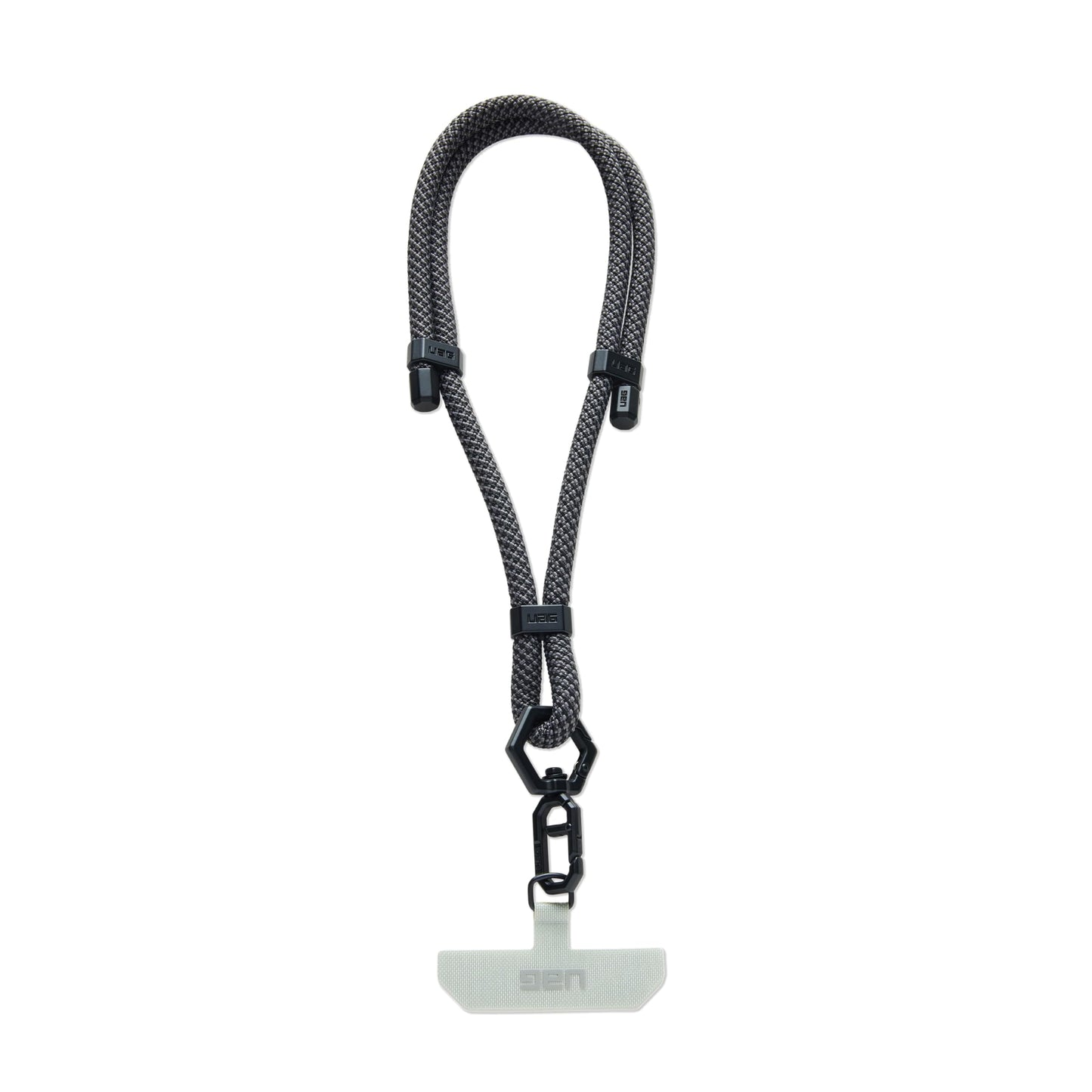 URBAN ARMOR GEAR UAG Phone Lanyard Wrist Strap 7mm - Anti-Theft Anti-Drop Adjustable Paracord Wrist Lanyard for Galaxy iPhone Cases, Civilian Graphite/Black