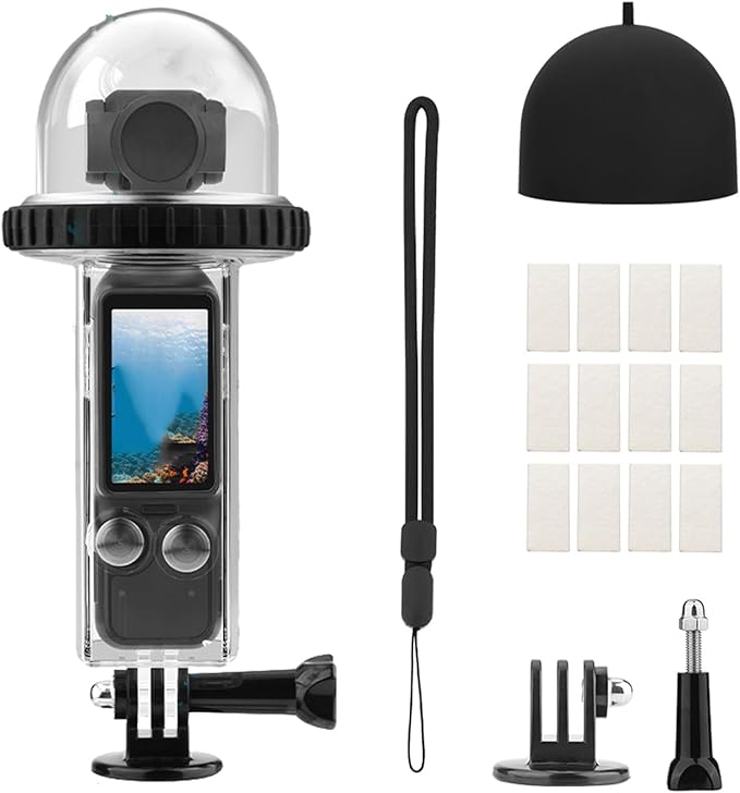 Generic 40M/131FT Dive Case Compatible for DJI Osmo Pocket 3 Waterproof Case Protective Underwater Diving Housing Cover Shell with Accessories for Osmo Pocket 3 Action Camera
