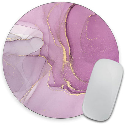 Light Purple Marble Round Mouse pad Customized Mousepad Non-Slip Rubber Base Mouse Pads for Computers Laptop Office Desk Accessories Mouse pad
