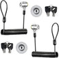 I3C Laptop Cable Lock Retractable Hardware Security Cable Lock with Anchor Plate Compatible with Laptop, Smart Phone, Tablet, and Other Electronic Products (Silver 2pack)