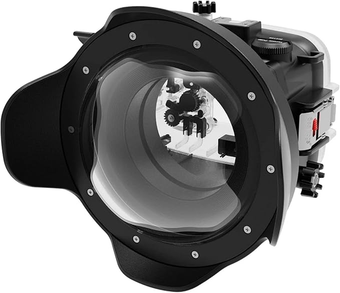 Seafrogs Underwater Housing for Sony a6700 with WA005F Dome Port, [40M/130FT] Waterproof Scuba Housing Case for Sony ILCE-6700 with E 18-105mm F4, 28-60mm F4-5.6