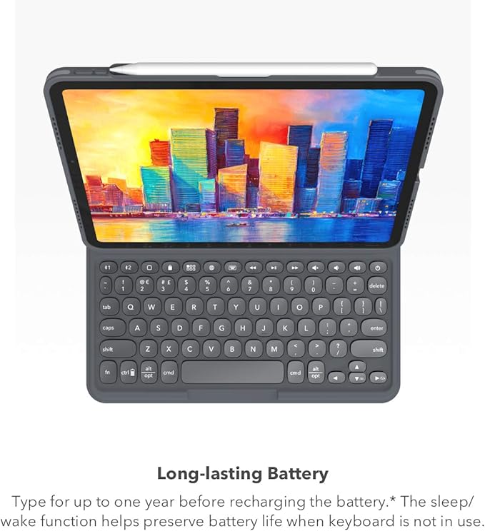 ZAGG Pro Keys Detachable Case and Wireless Keyboard for iPad Air 11" (M3)/ Air 10.9" (Gen 4, Gen 5), iPad Air 11" (M2) - Bluetooth Pairing, Backlit Laptop-Style Keys, Apple Pencil Holder, Black
