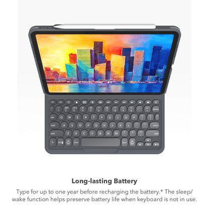 ZAGG Pro Keys Detachable Case & Wireless Keyboard for Apple iPad 10.2" (Gen 9, 8, 7) - Bluetooth Pairing, Backlit Laptop-Style Keys, Apple Pencil Holder, 6.6ft Drop Protection, Black