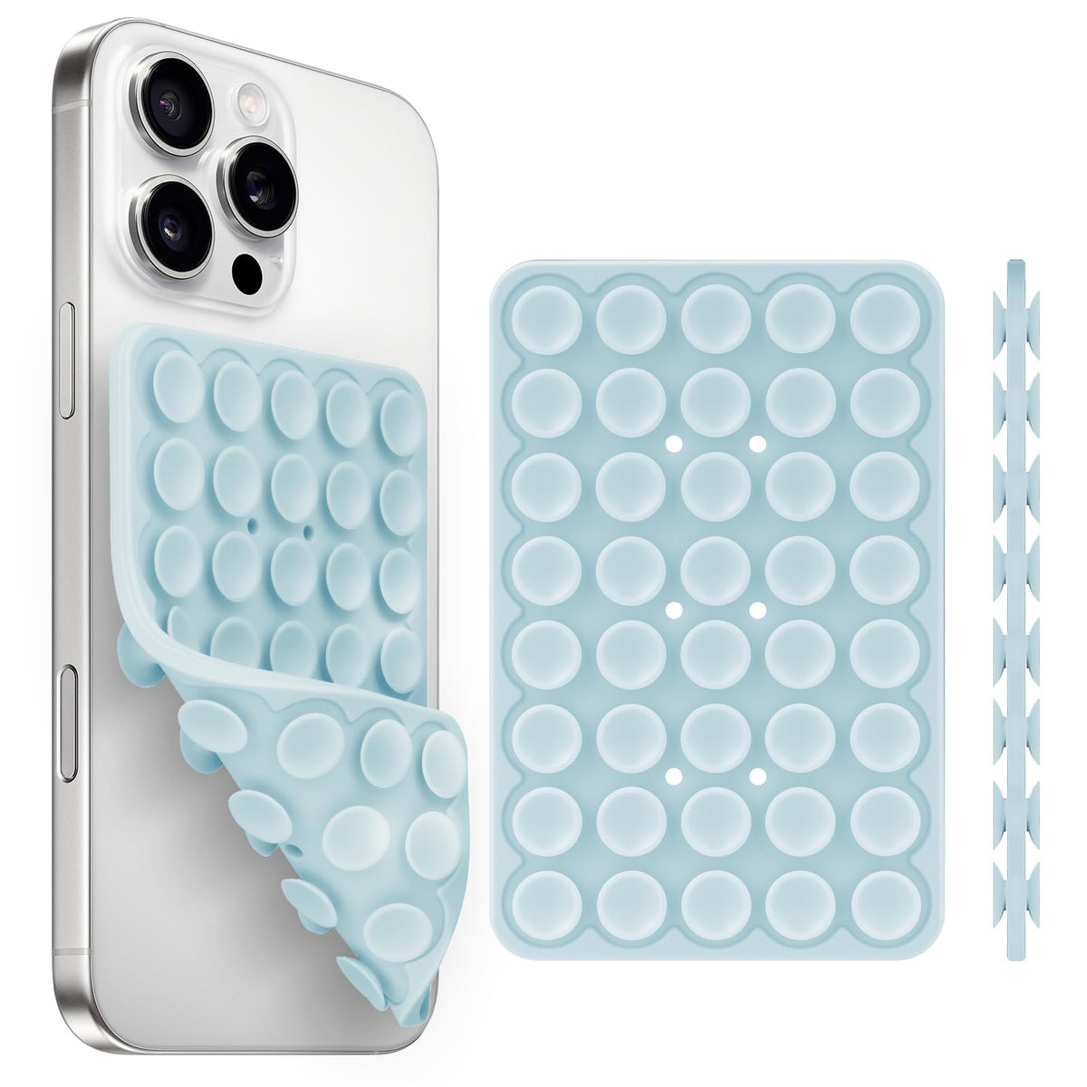 Yojaro Silicone Suction Cup Phone Case Mount Double Sided, Phone Accessories Hands-Free Strong Grip Holder for Selfies and Videos, Silicon Phone Stand for iPhone and Android Purple