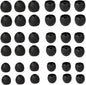 Silicone Earbud Replacement Tips Earbud Tips Ear Bud Covers for Fit Most in-Ear Earbuds(Inner Hole 3.8mm -5.5mm) Headphone Rubber Tips Eartips 18 Pairs S M L