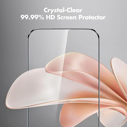 UNBREAKcable Screen Protector for iPhone 16 Pro, Pack of 3, HD Tempered Glass Screen Protector [Full Coverage] [Easy Installation][Free Bubbles][Only for Apple iPhone 16 Pro]