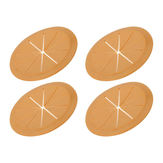PATIKIL Desk Grommet 2-3/8", 4 Pcs Round Cable Grommet Cord Hole Cover with Adhesive Tape Flexible Table Wire Organizer for Office Home Table Countertop, Deep Brown