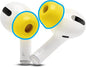 WC TipZ - Upgraded Memory Foam Ear Tips for Airpods Pro Made by Wicked Cushions | Improved Comfort, Tighter Seal, Better Foam Rebound Time | Fits Perfectly in Charging Case | Neon Yellow