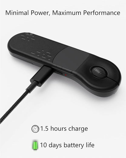 Air Mouse for PC/iOS/Android with Touchpad Rechargeable Wireless Presentation for PPT Pointer Bluetooth 2.4G Remote Control for PowerPoint/Keynote/Tiktok/Camera/Kindle App (Black)