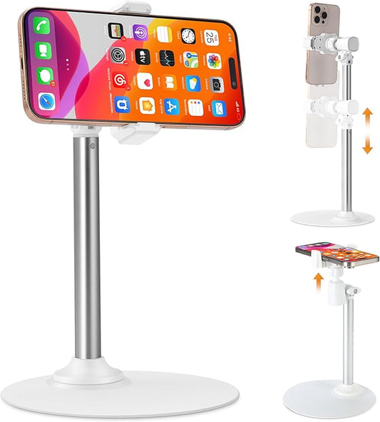 Phone Stand for Recording Videos, Adjustable Phone Holder for Desk