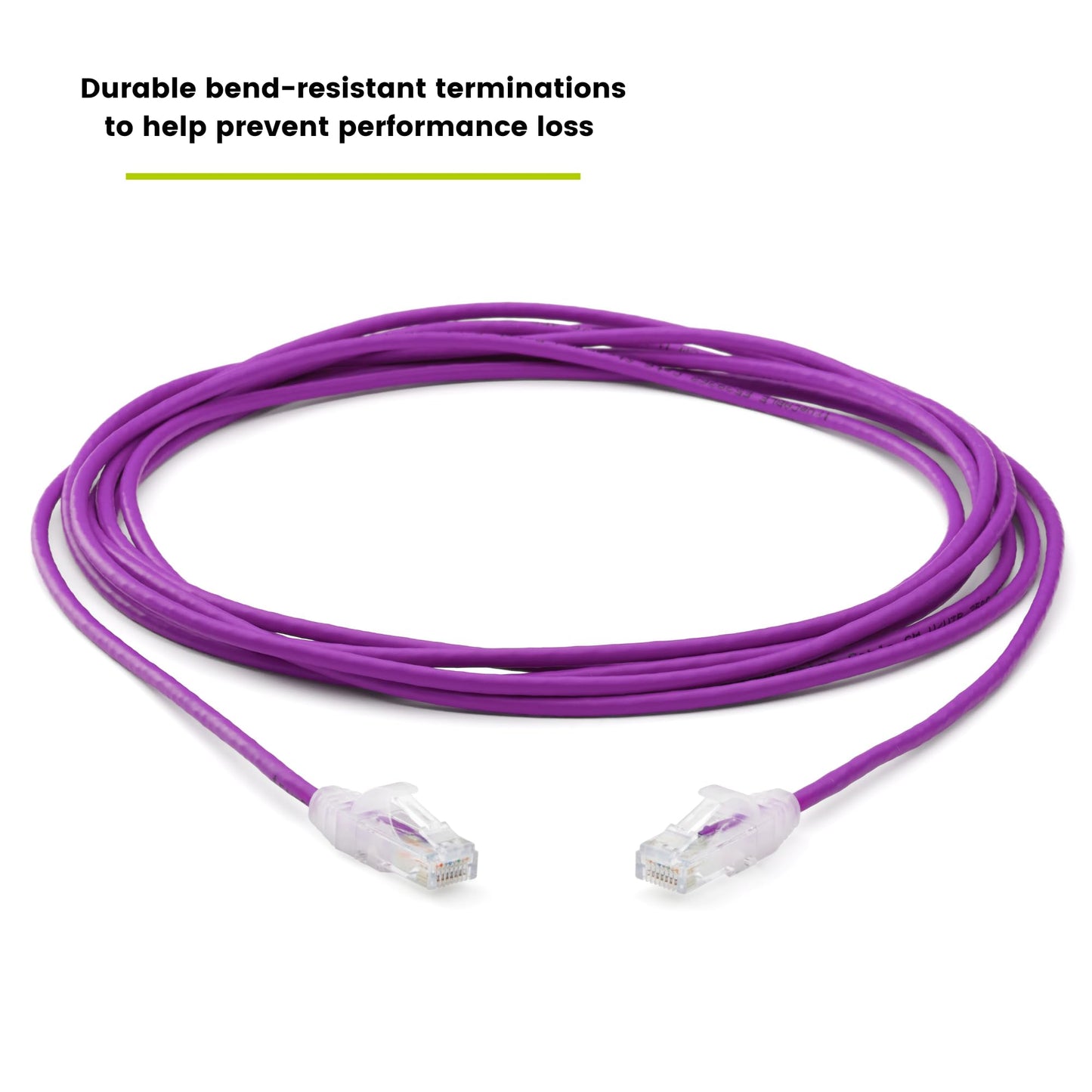 TRUECABLE Cat6 Component Rated Patch Cable, Unshielded (U/UTP), 14ft, Purple, 28AWG Stranded Pure Copper, Snagless 10G High-Speed Ethernet Cable, PoE++ 4PPoE 100W, UL Listed, RoHS-3, 1 Pack