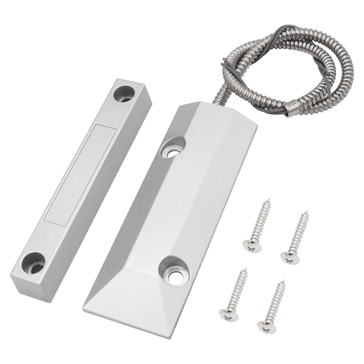 FOCMKEAS Magnetic Reed Switch, NC, 2 Wire, Zinc Alloy Sliver, OC-55