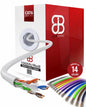 DRIPSTONE CAT6 1000ft Bulk Ethernet Cable 23AWG Solid CCA UTP 0.57mm Black