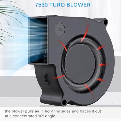 GDSTIME 7530 75mm x 75mm x 30mm 5V USB Blower Brushless Cooling Fan