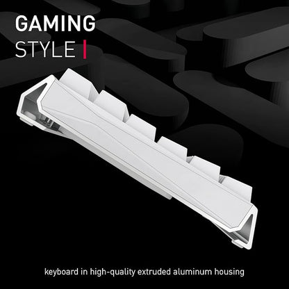 Cherry MX 3.0S Wireless Mechanical Gaming Keyboard. Aluminum Housing Built for Gamers w/MX Brown or Red Switches. RGB Backlit Color Display Over 16m Colors. (White w/MX Red Switches)