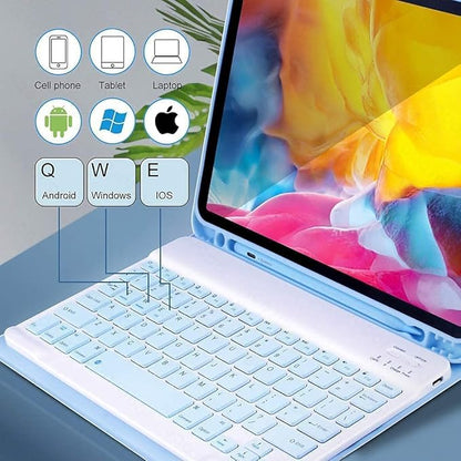 AnMengXinLing Lovely Keyboard Case for iPad 9th/8th/7th Generation with Mouse,Case for iPad9 iPad8 iPad7 10.2 inch with Pencil Holder and Deatachable Keyboard Mouse, New Pink