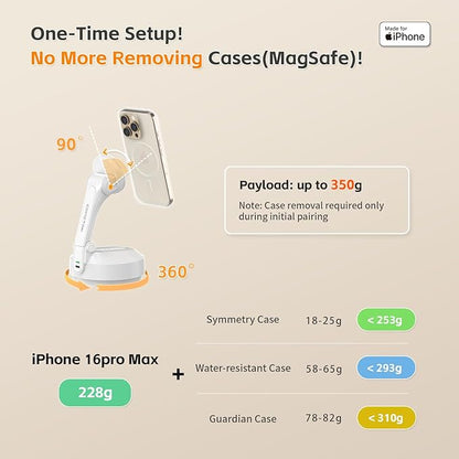 MOTA Gimbal Stabilizer Only for iPhone, [Apple MFi Certified] Phone Gimbal for Recording with Megnetic Holder for Desk, 360 Degree Auto Tracking Gimbal for Vlog, YouTube and Tiktok