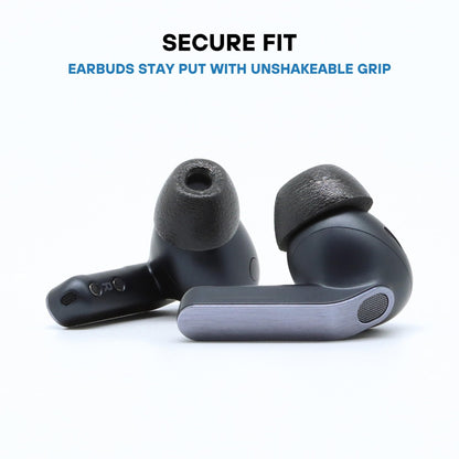 Comply TrueGrip MAX Premium Memory Foam Replacement Ear Tips, Black Large