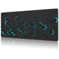 NIYLYNSYN Mouse Pad Large Abstract Hexagonal Neon Non-Slip Game Desk Mat with Stitched Edge Laptop Keyboard Desk Pad for Work Home Gaming (35.4 x 15.7 Inches)