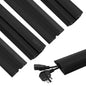 Floor Cord Cover 4.1Ft Heavy Duty PVC Floor Cable Protector Electric Cord Hider Cable Management Floor Strip Extension Cord Covers Cable Raceway for Wires on Floor Inner Channel 1.36" W x 0.43" H