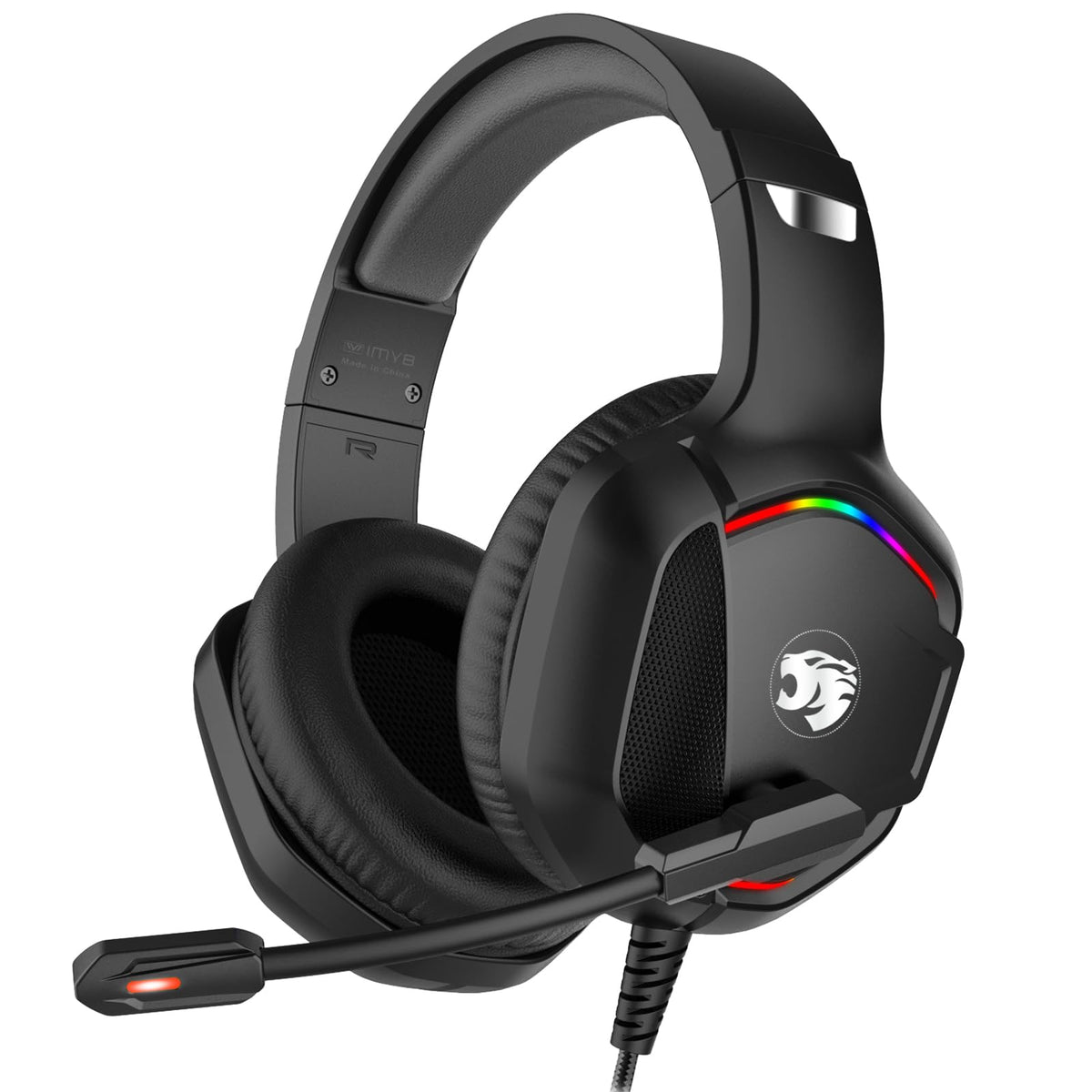 IMYB A36 Pink Gaming Headset with Mic Stereo Headphones for Pc, PS5, Xbox