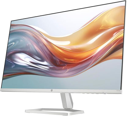 HP Series 5 527sw 27" 300 nits IPS FHD Monitor (Replaces M27FW) Adjustable Tilt, Flicker Free, Anti-Glare, Ultra-Thin, Low-Blue Light Filter, 1x HDMI, White/Silver w/DKZ Hub USB Port Expander