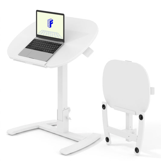 FLEXISPOT Mobile Gas Spring Lift Standing Desk 90° Tilting,Double Folding