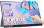 Portable Monitor OLED 15.6 Inch Touchscreen 4K UHD 3840X2160 100% DCI-P3 100000:1 Multi-Touch HDR USB-C HDMI Travel Monitor for Laptop with Kickstand & SleeveCase