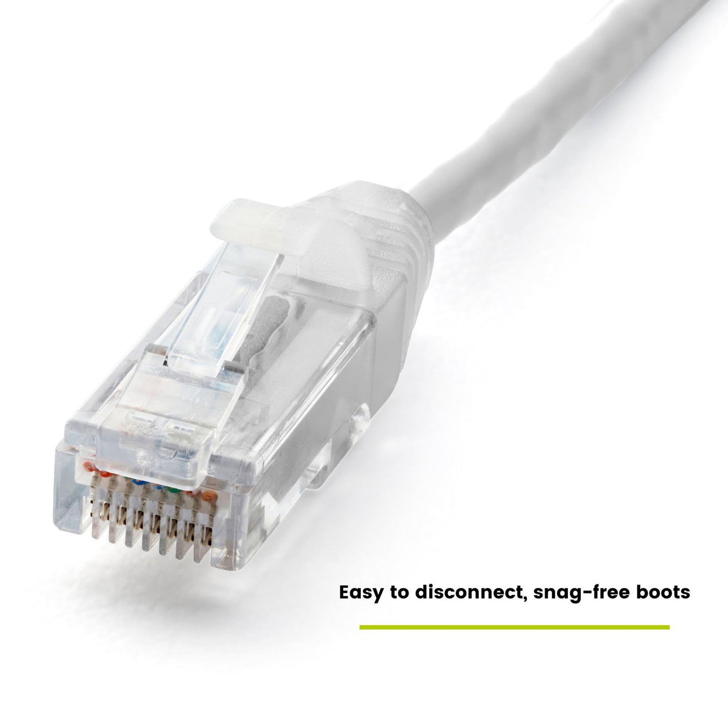 TRUECABLE Cat6 Component Rated Patch Cable, Unshielded (U/UTP), 2ft, White, 28AWG Stranded Pure Copper, Snagless 10G High-Speed Ethernet Cable, PoE++ 4PPoE 100W, UL Listed, RoHS-3, 1 Pack